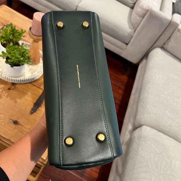 COACH $595 Tate Carryall 29 in Colorblock Amazon Green Leather Satchel Bag - Picture 7 of 17